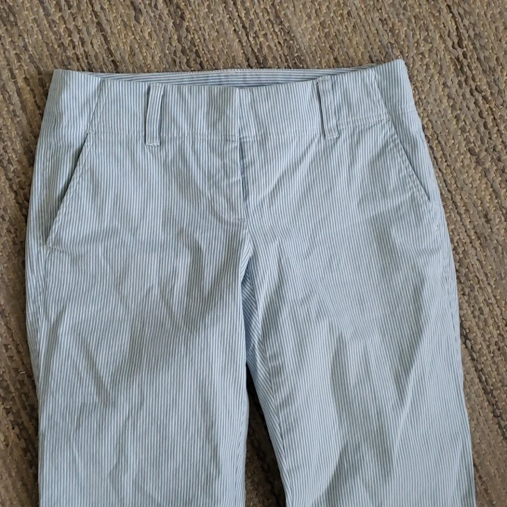 Theory blue white striped cropped pants (0) - Picture 4 of 16